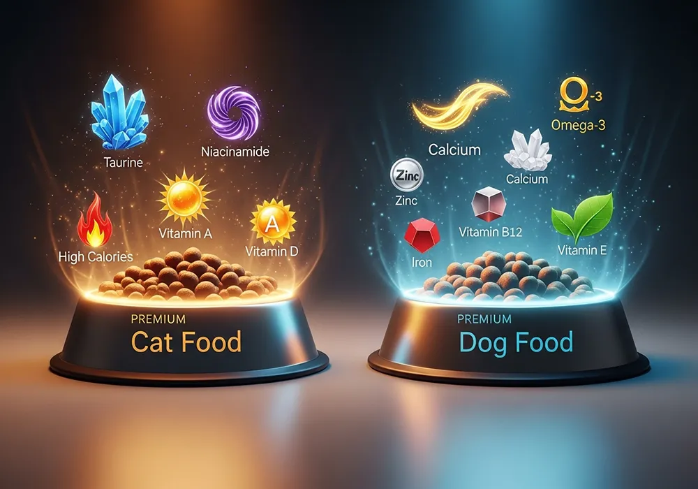 تعویض غذای سگ گربه