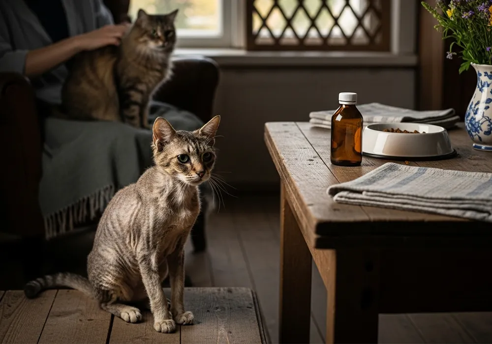 ریزش موی گربه