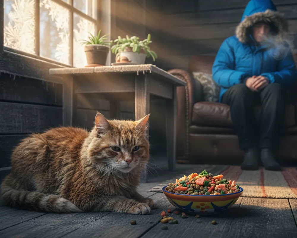 گربه بد غذا