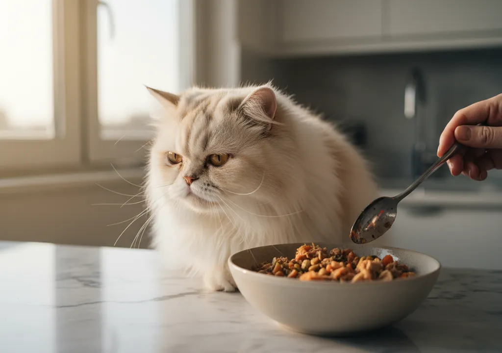 گربه بد غذا