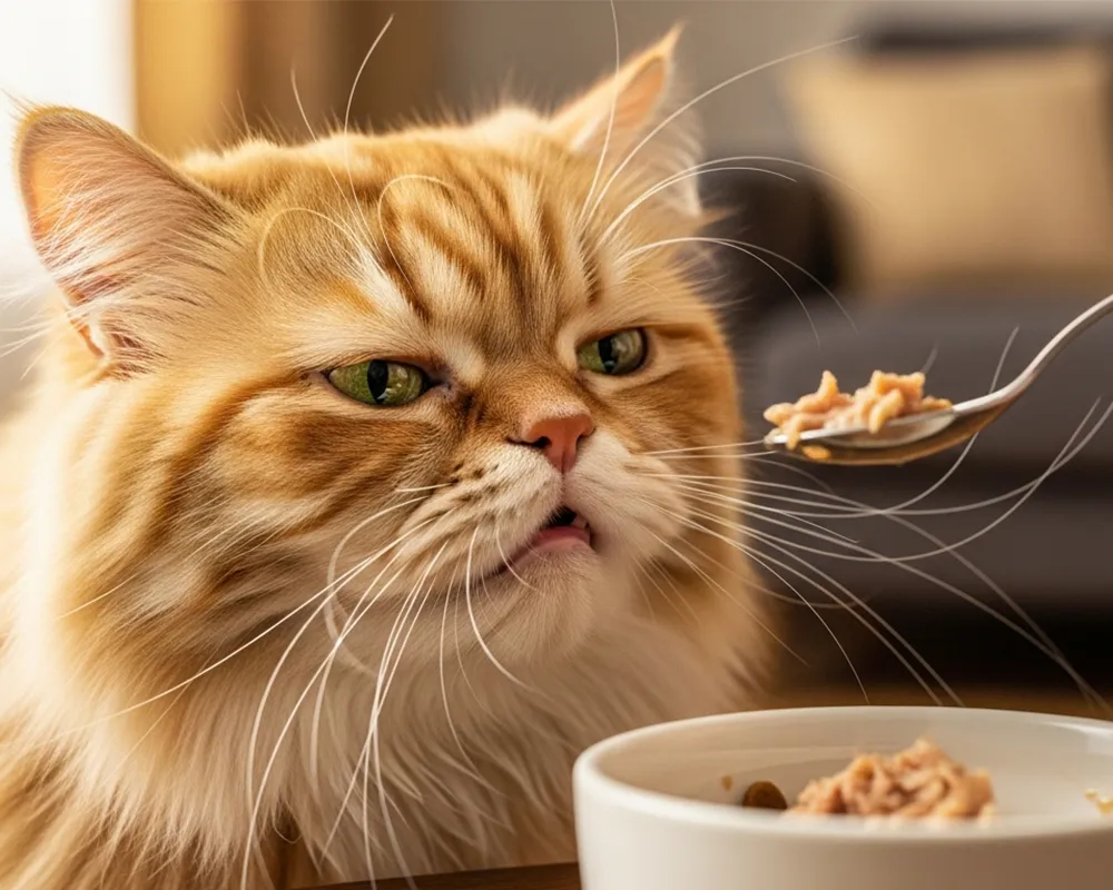 گربه غذا نمی خورد