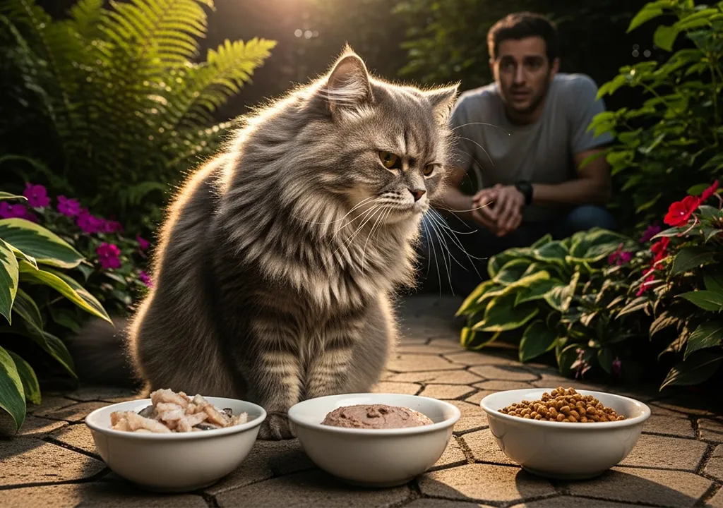 گربه غذا نمی‌خورد